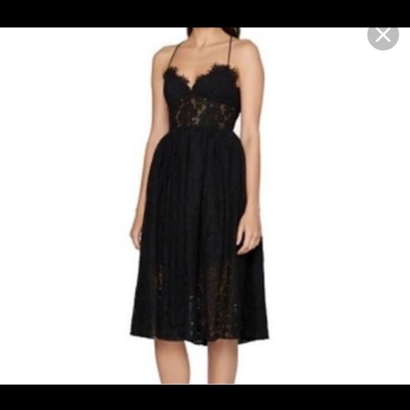 Fame and Partners Black Lace Midi Dress - Picture 5 of 5